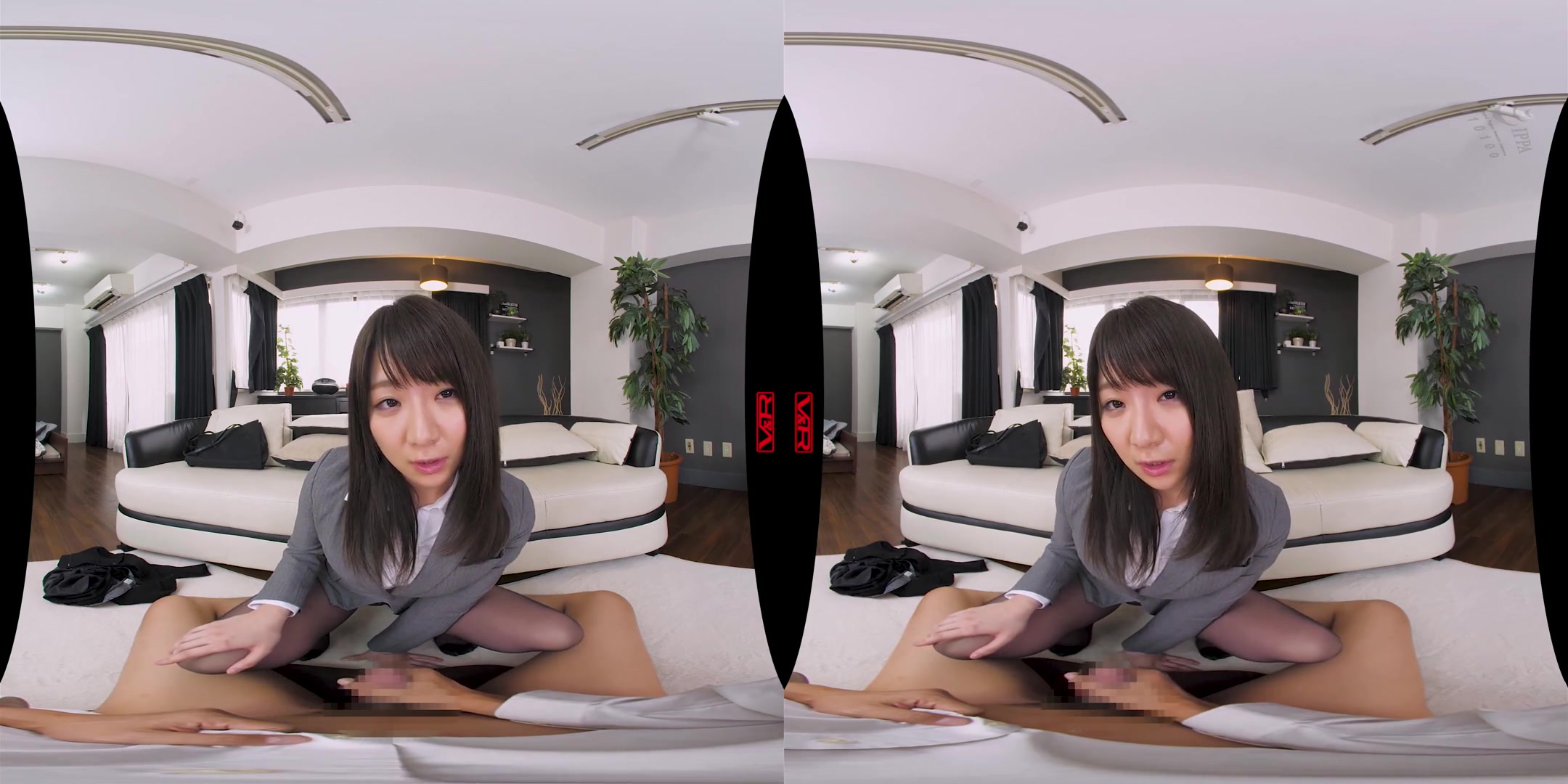 Your Gentle Teacher in Black Pantyhose Teaches you to Masturbate; Busty and Sexy JAV Idol in Nylon Stockings