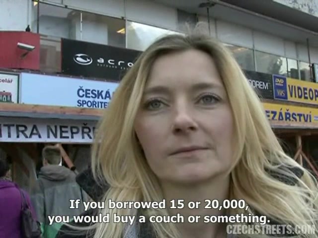 Blonde Czech MILF Jitka slobbers on a big pecker