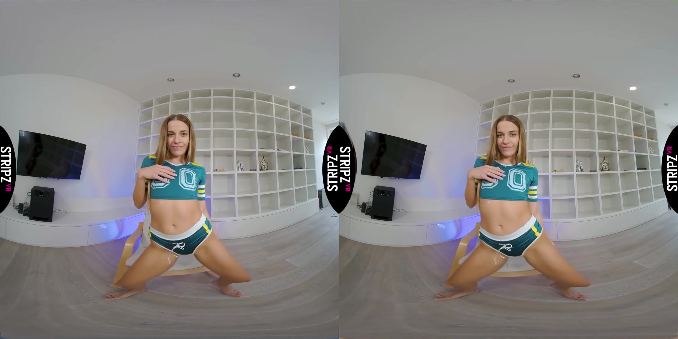 Naughty Corner - Pornstar with Amazing Legs Solo Striptease