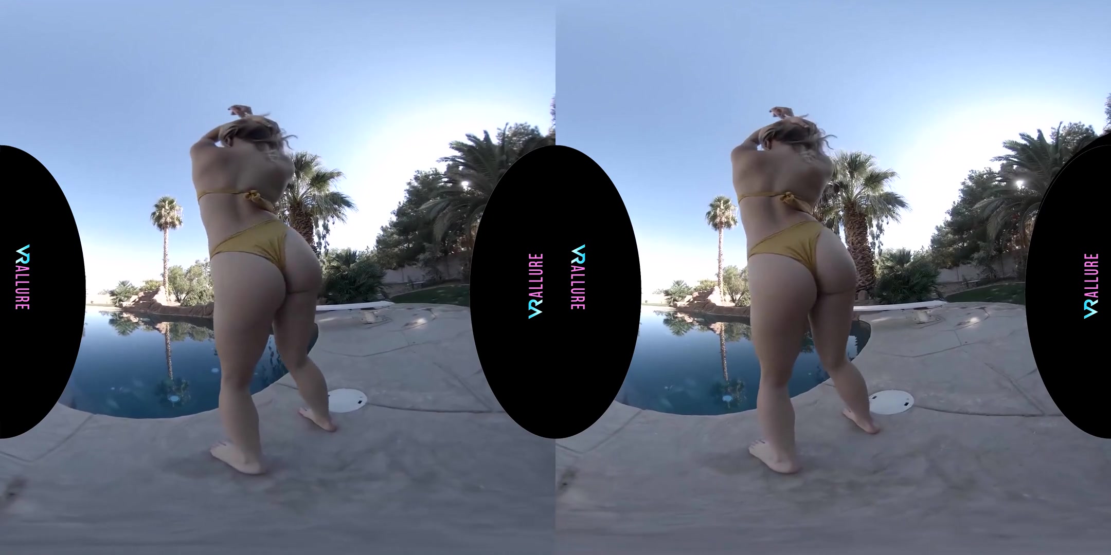 Come Dance With Me By The Pool! - Blonde Young Pornstar Solo