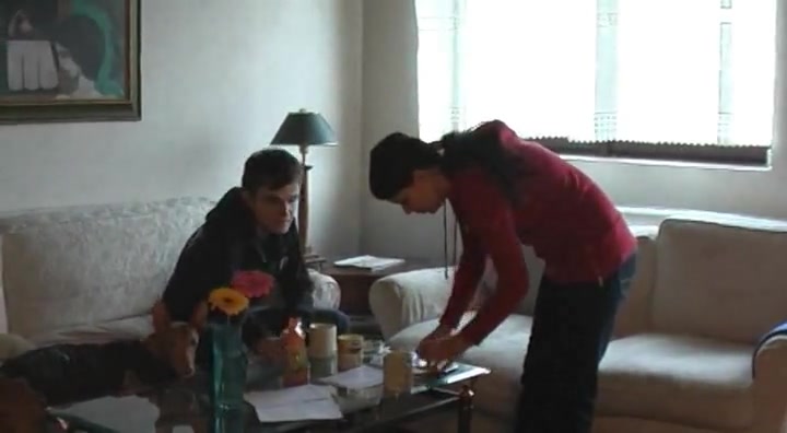 Zuzinka plays with shy guy on casting