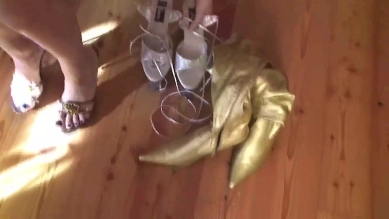 She loves her shoes collection by Foot Girls