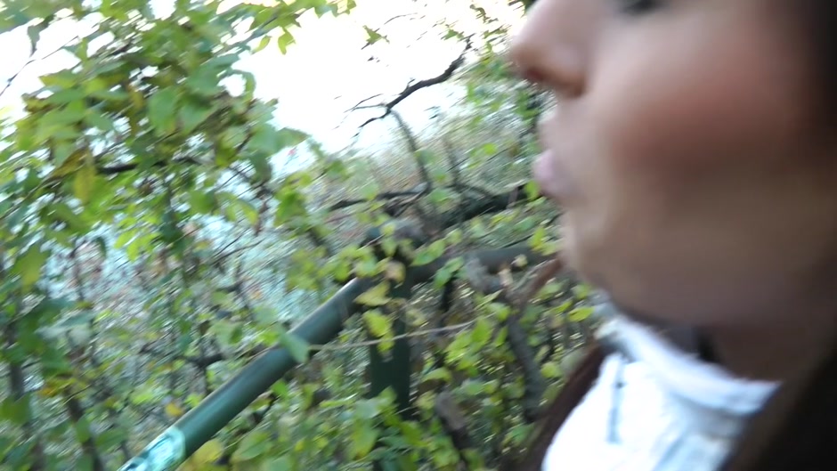 Big-titted girl enjoys hard cunt fucking in public