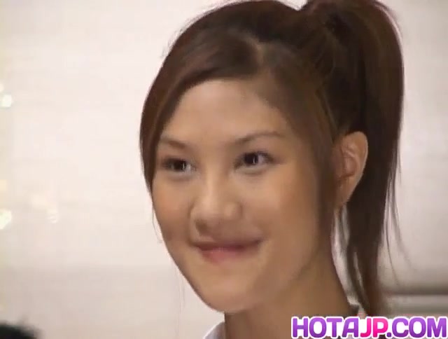 Naughty Asian teen 18+ Azusa Ayano gangbanged in hot bukkak