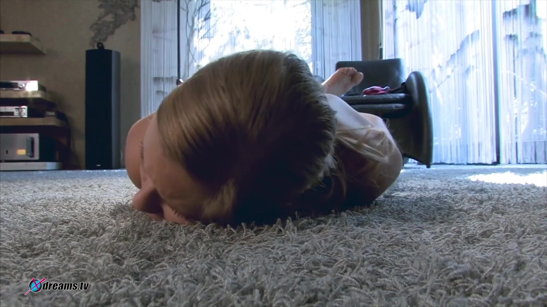 Lena's Painful Rope Treatment On The Carpeted Floor