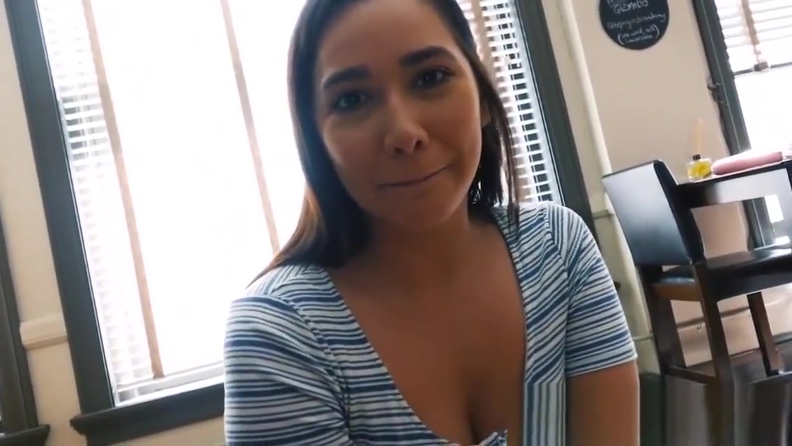 Busty stepsis gets cum