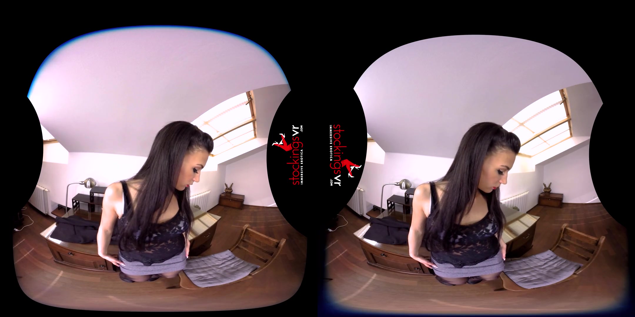 Rosaline Rose in Hot Under The Collar - StockingsVR