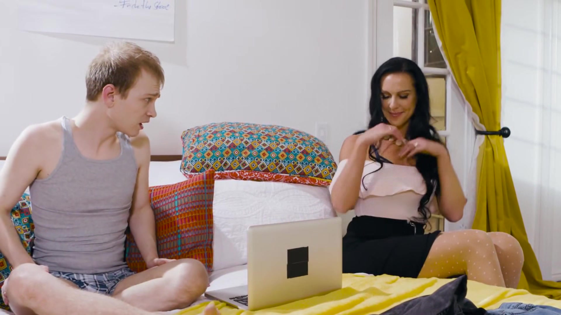 Hot Step mommy teaches stepson how to fuck