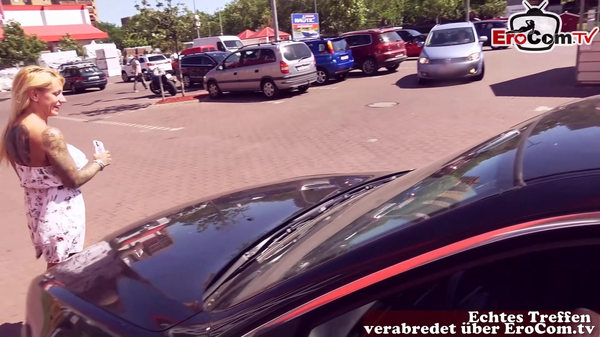 German blonde Street Slut Fuck date in Public