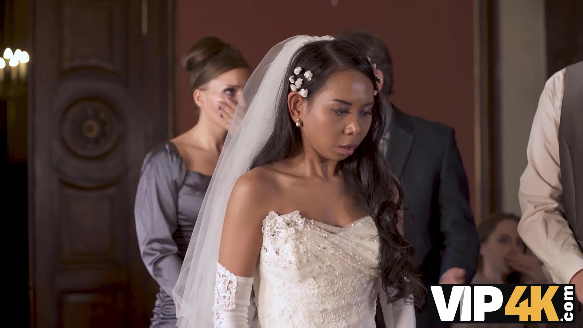 VIP4K. Couple starts fucking in front of the guests after wedding ceremony