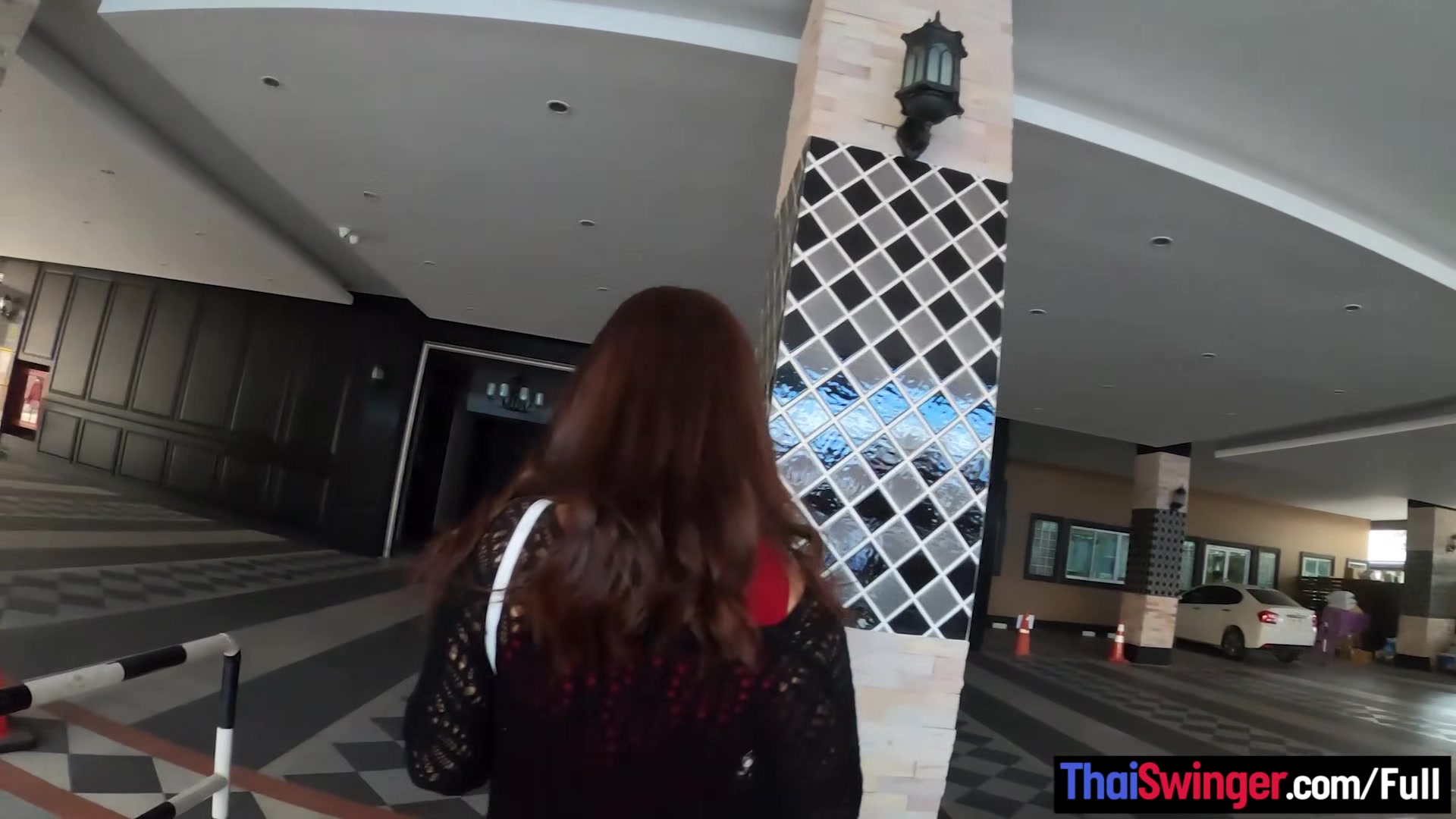 Amateur Thai girl picked up in a mall and fucked from behind doggystyle