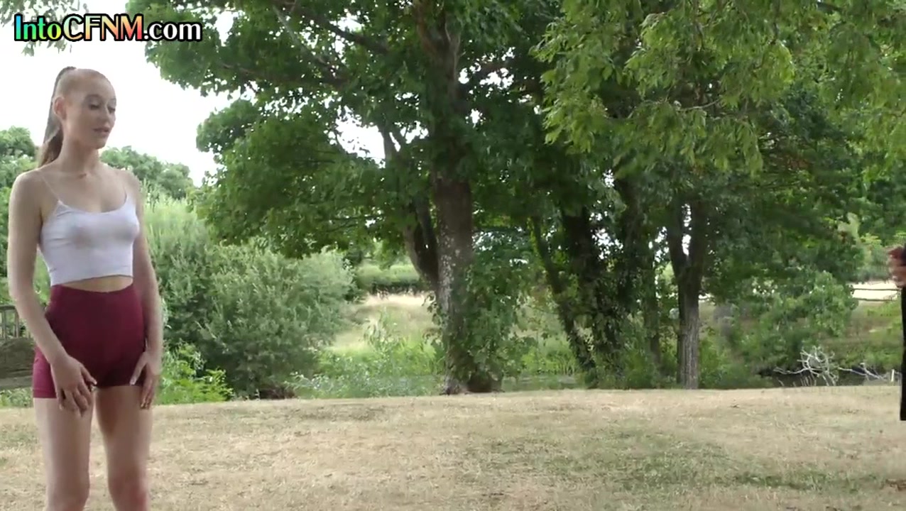 CFNM femdom British babes suck ad wank cock outside in group