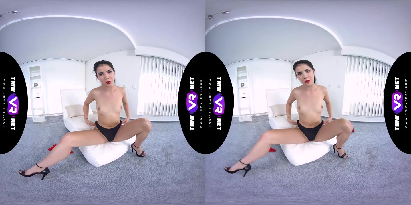 High-Heeled Brunette Masturbates Till Orgasm
