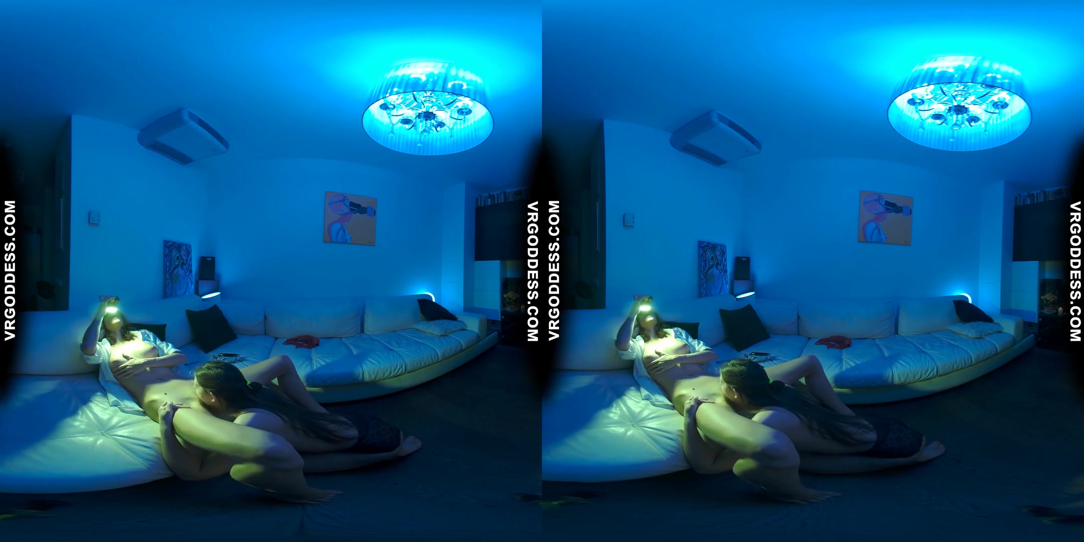 Deep Blue Late Night Miss Pussycat And Rebeka Ruby Licking And Tribbing Clit To Clit