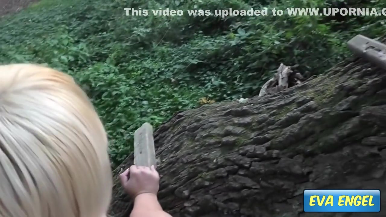 Hot Blonde Fucks Bareback With Horny Guy In The Forest - Eva Engel