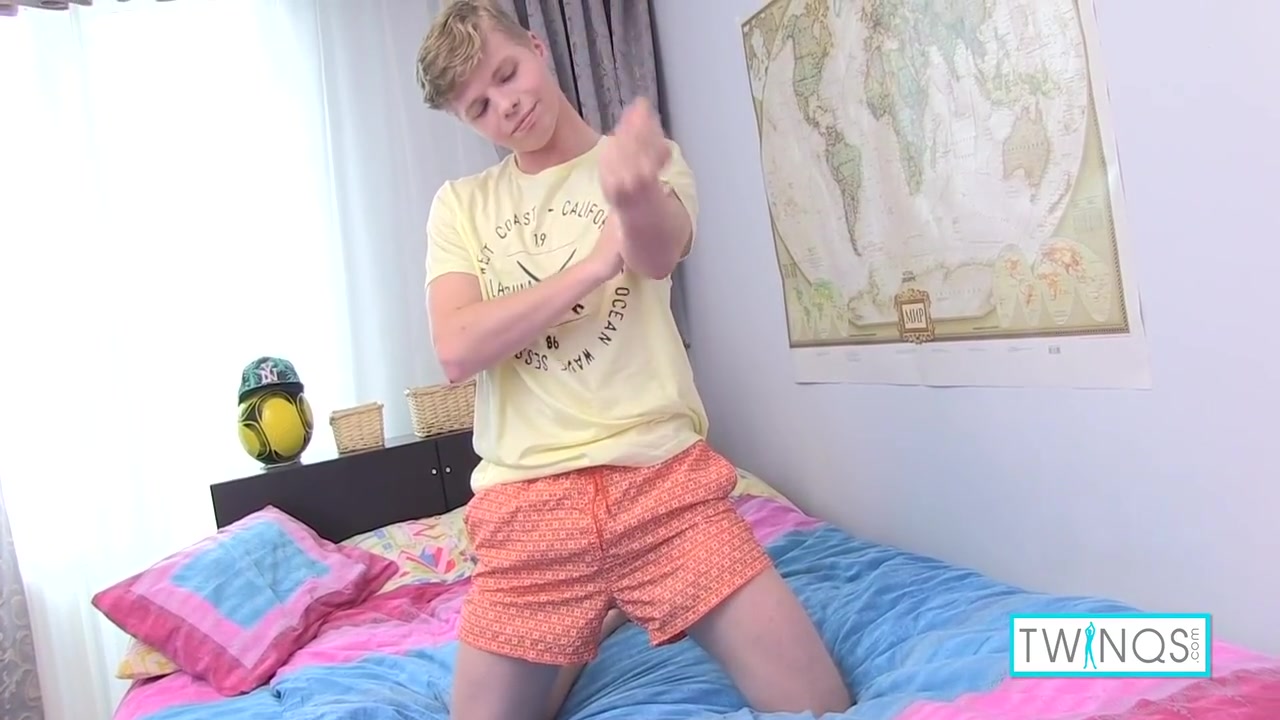 James Drills His teen 18+ Ass With A Toy While Stroking His Cock