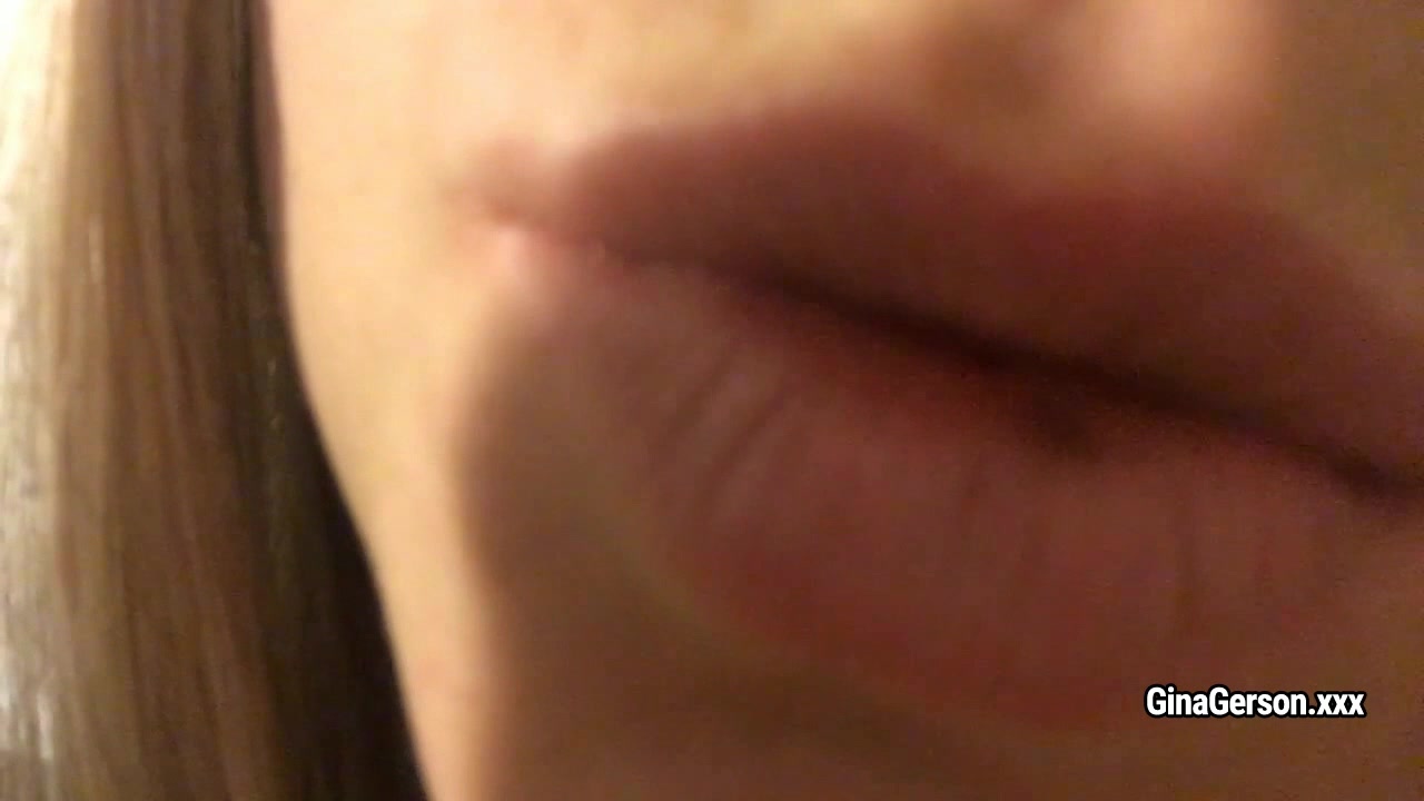 Sexy teen 18+ Gina Gerson rubs her tight asshole with giant cucumber