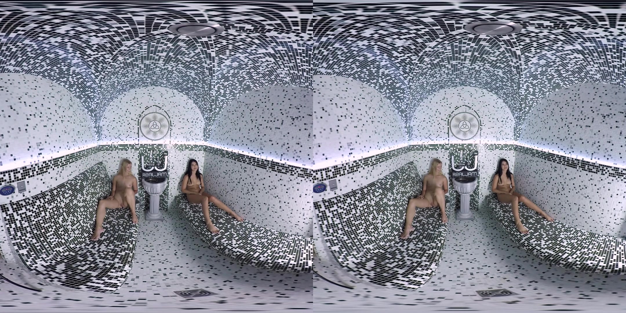 Lady Dee & Violette Pure in Sensual Sauna - RealJamVR