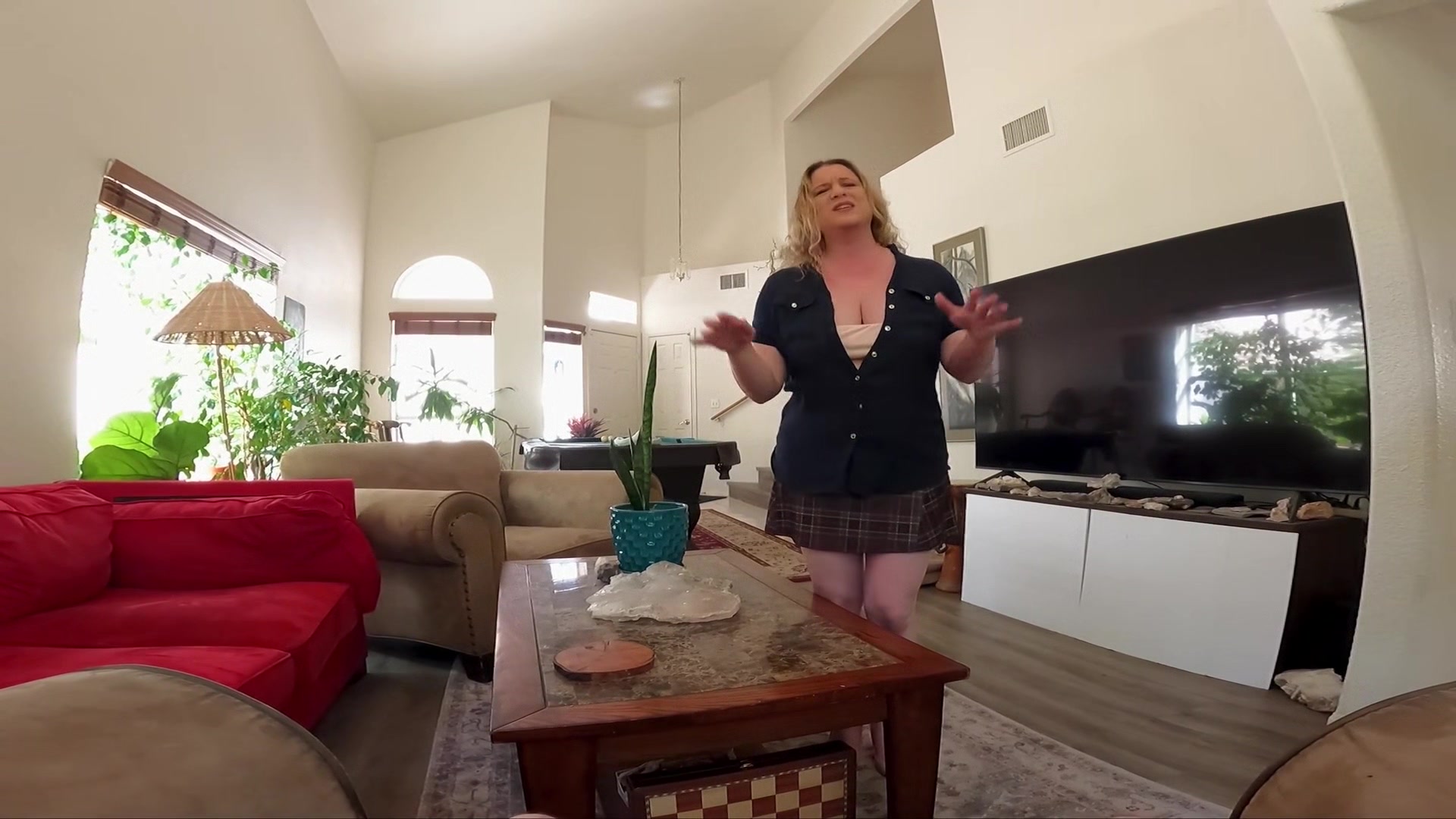 Lesbian Stepsister Fucks Stepbrother To Keep From Getting Horny