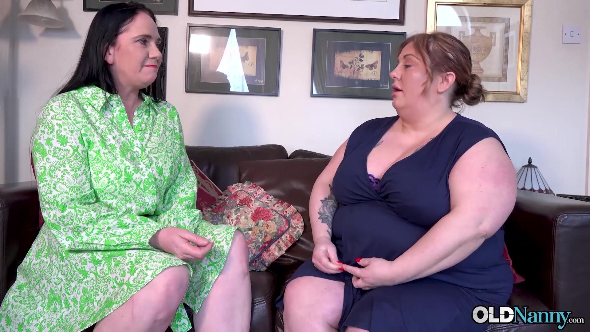 OLDNANNY Busty And Maure Lesbians Masturbating Together