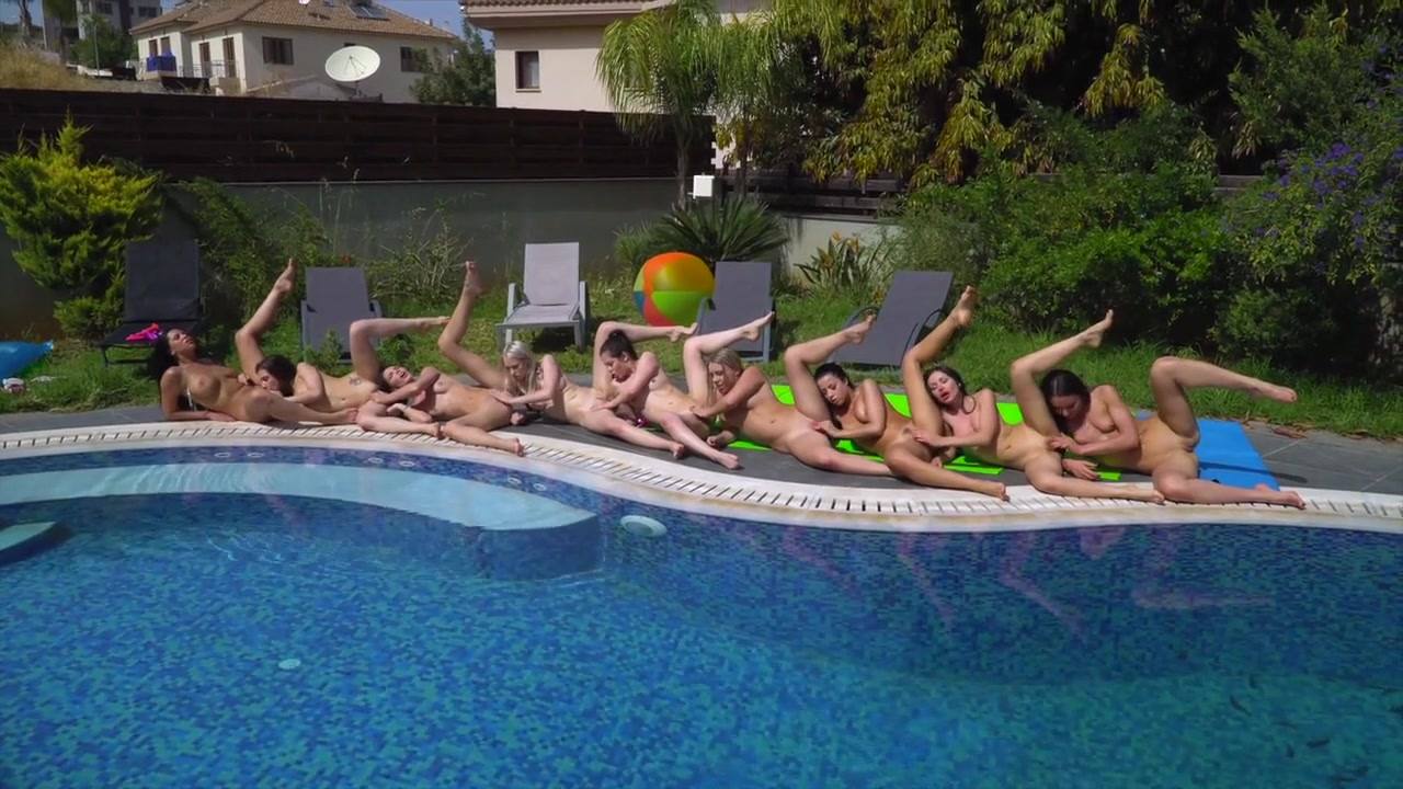 Real wild lesbian teen 18+ pool party by Real Agent