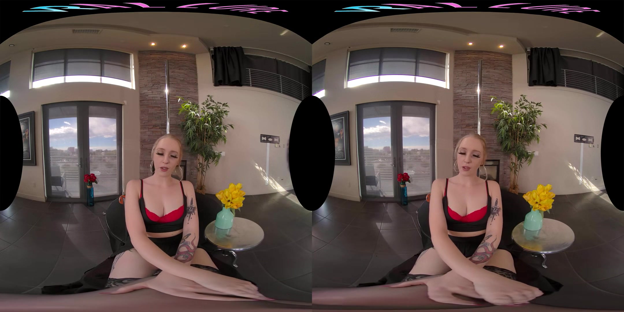 Working The Pole - Curvy Blonde Babe Solo and POV