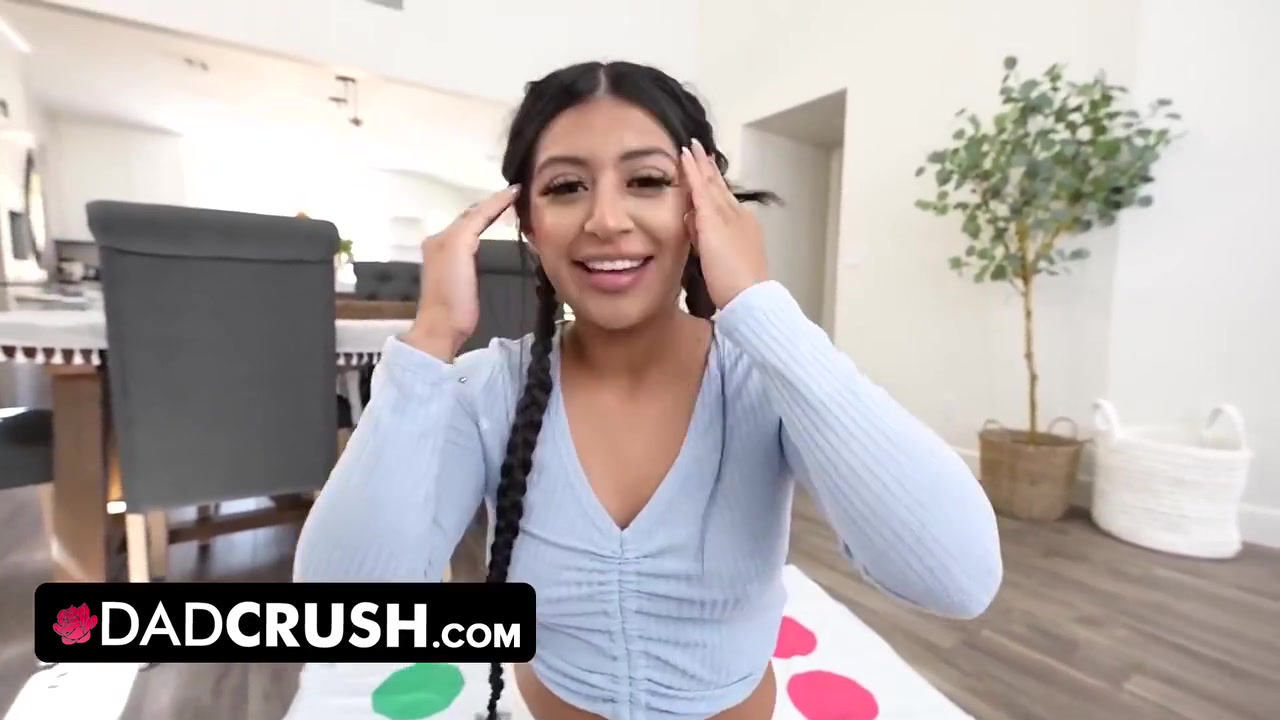 Petite Latina Sneaks On Step Father And Slobbers On His Fat Rod Pov Style With Step dad Crush And Binky Beaz