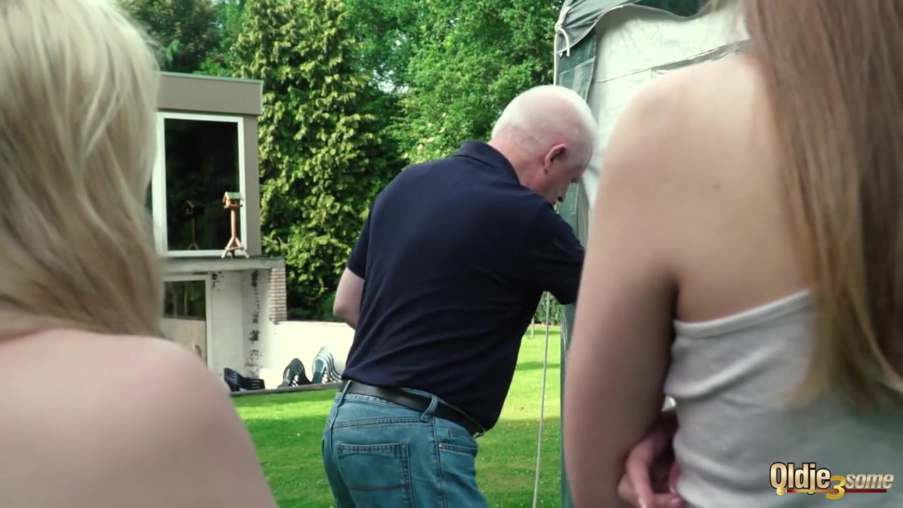 Old guy cums to help slutty rusian teens 18+