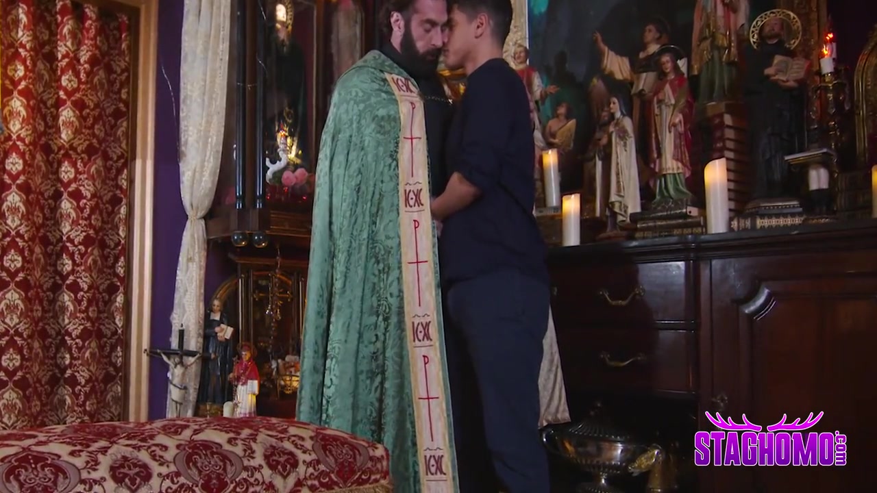 God Forgive Me For I Have Sinned! Unholy Priest Anal Fucks Latin Twink! 8 Min With Gay Porn, Scott Carter And Bastian Karim