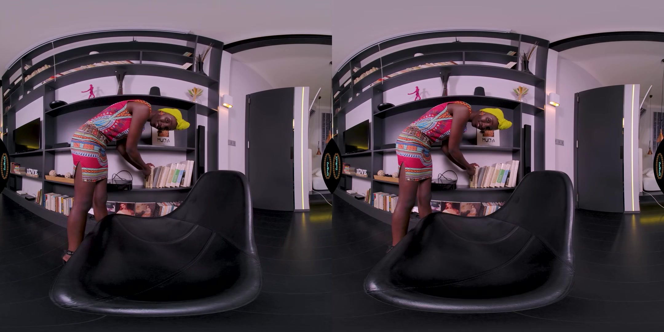 Nice Time In The Library - African Babe Solo Masturbation