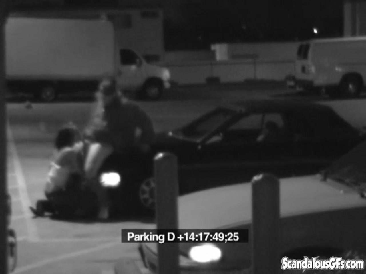 Cock whore sucks off security attendant