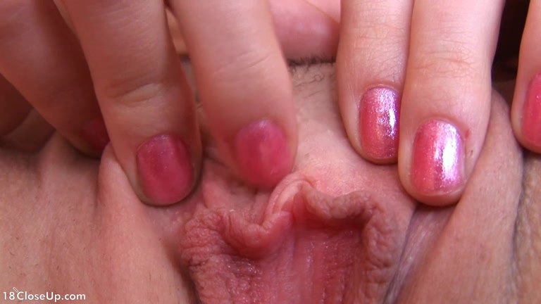 18YO Blonde Shows her Pulsating Clit