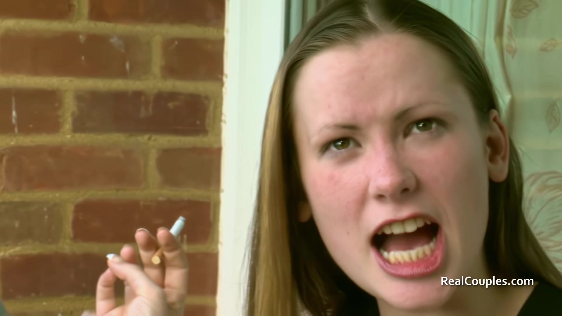Wild girlfriend with her partner a male friend