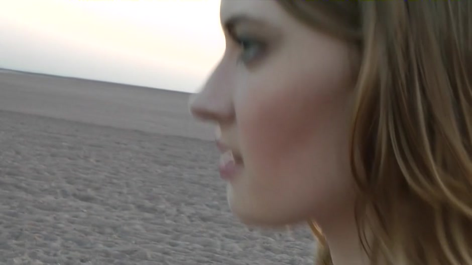 Bitch sucks and fucks while on a public beach