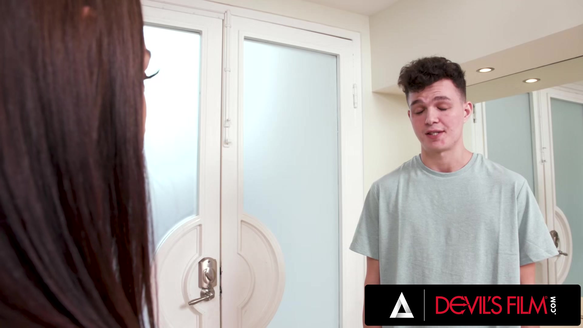 DEVILS FILM - Hot Babysitter Sophia Burns Gets Her Butthole Plumbed By The Teen She Babysits