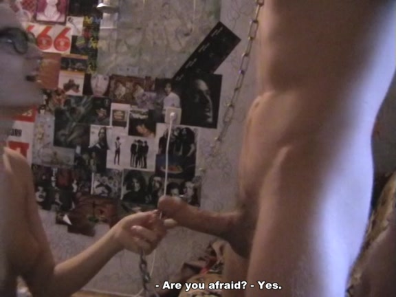 Shackled sex bondman bonks amoral goddess