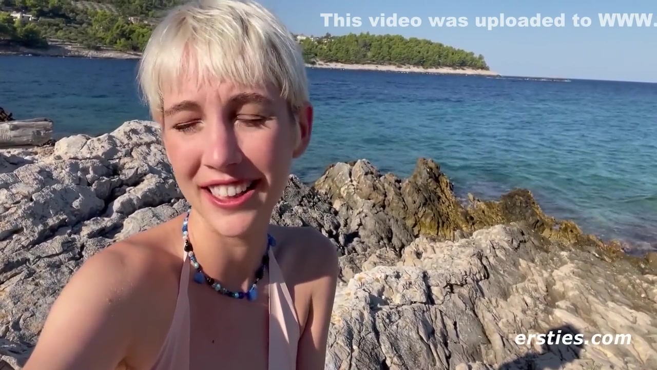 Adorable Annika Fingers Herself On A Beach In Croatia