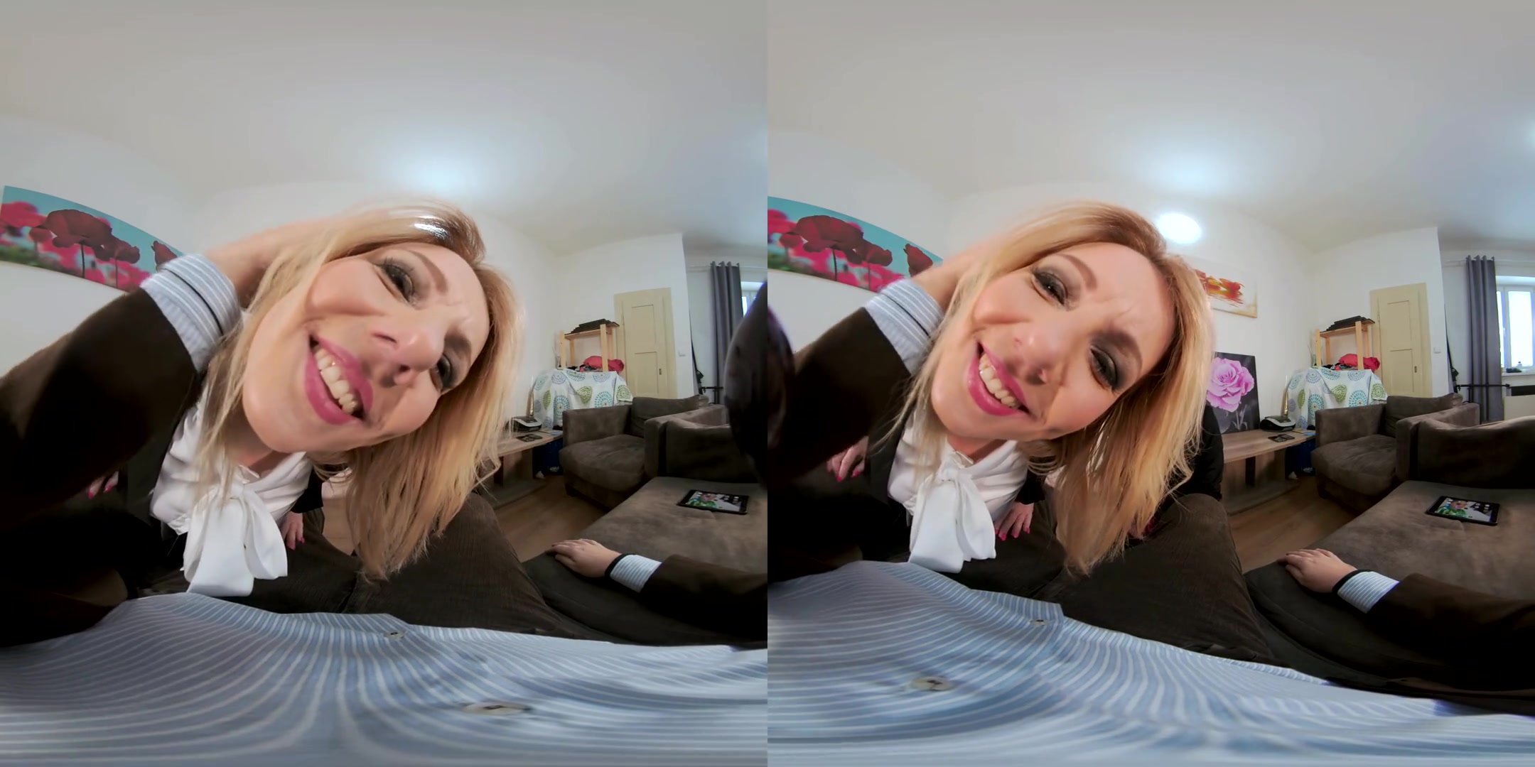 Luci Angel and Lilly Joy: The Businesswomen - Amateur Threesome with Blonde MILFs