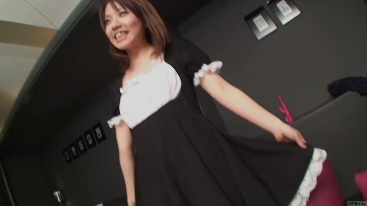 Subtitled uncensored Japanese amateur maid POV blowjob in HD