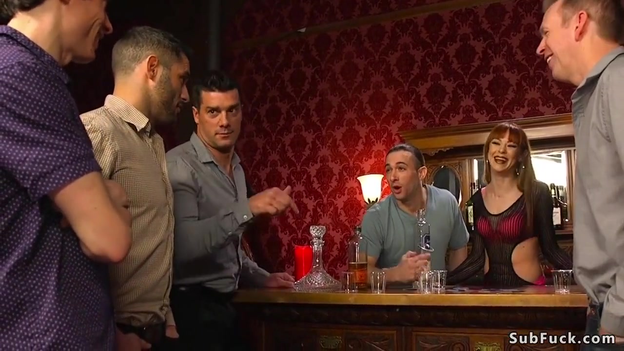 Redhead Group Fucked In Bachelor Party