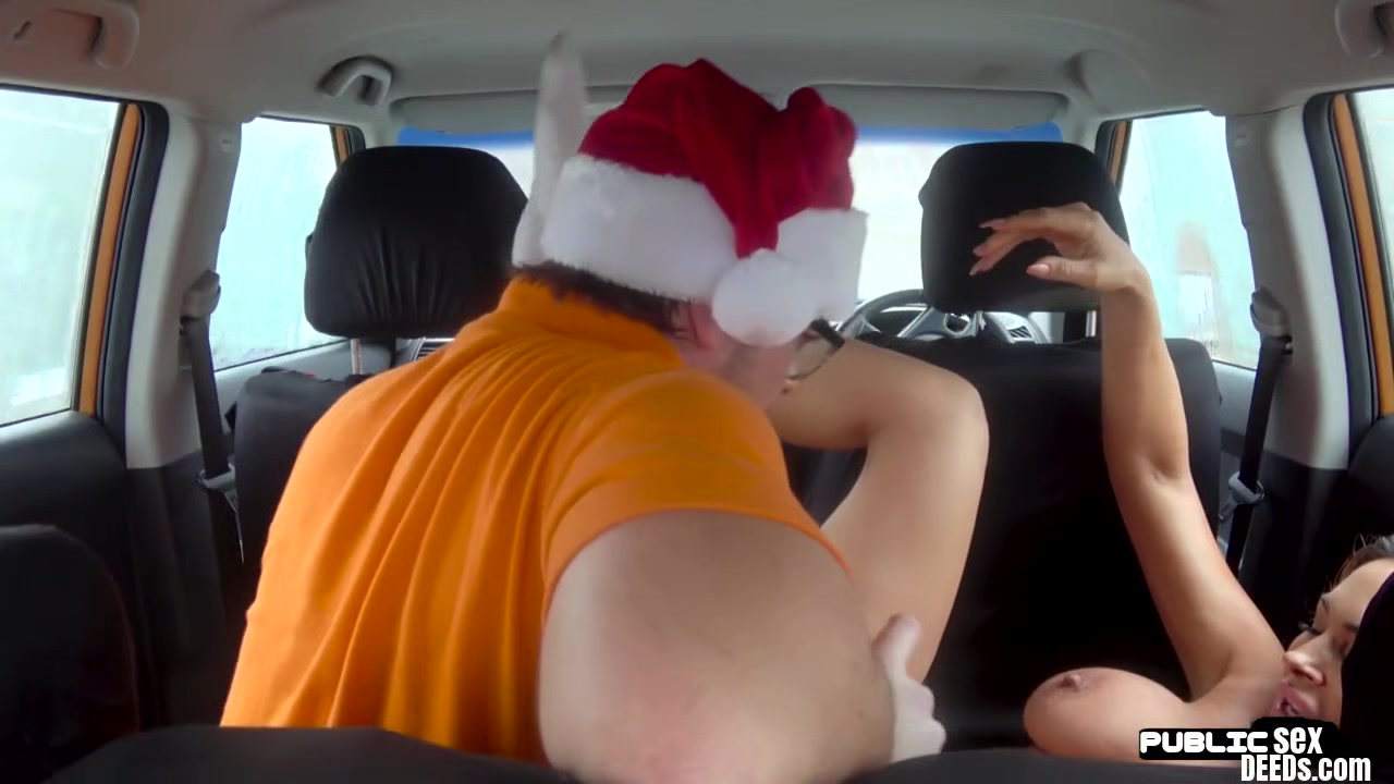 Car instructor doggy styles busty MILF in car after class