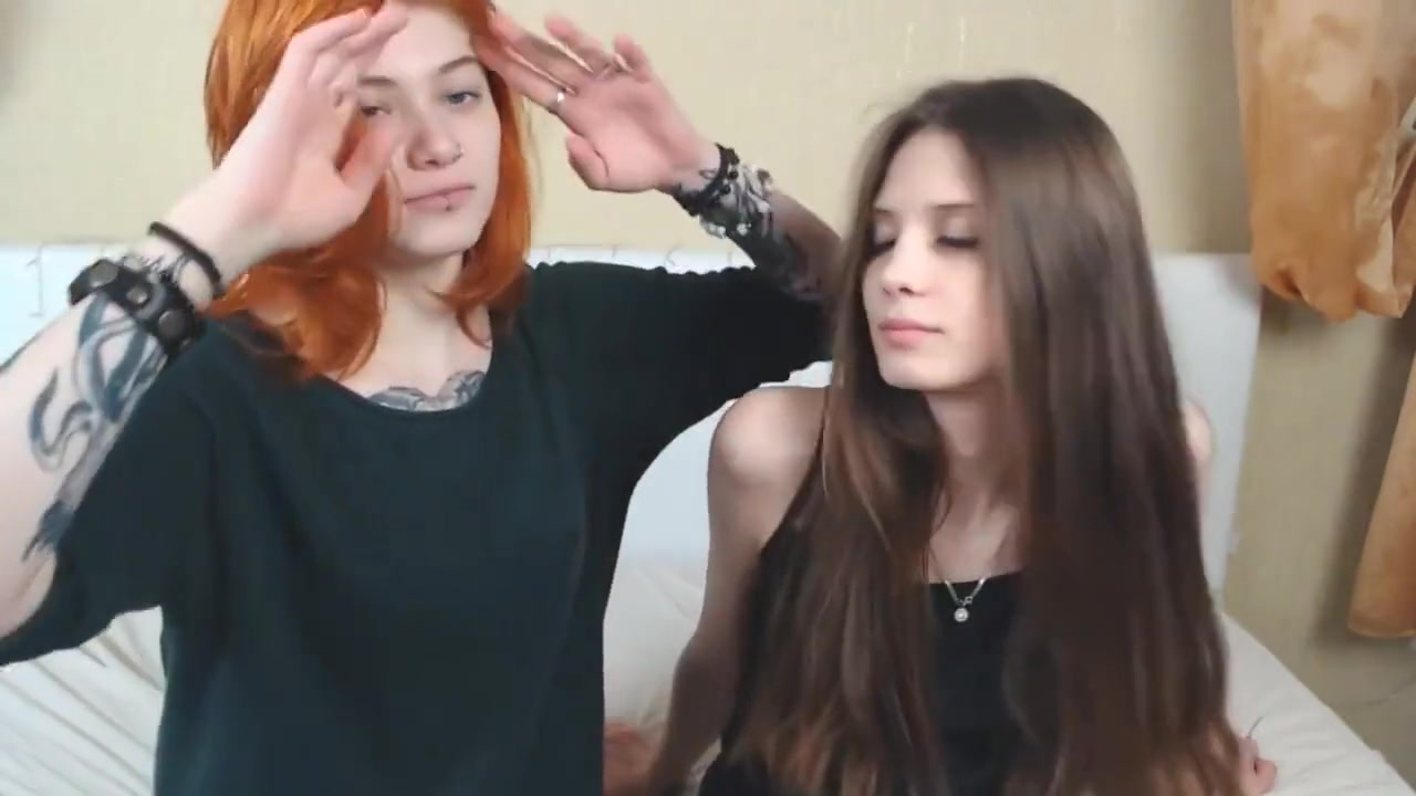 hot brown haired and redhead lesbians