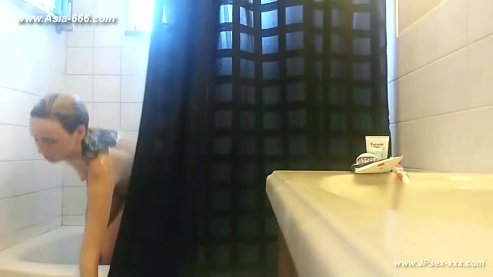 peeping blonde amateur change undies in bathroom.9