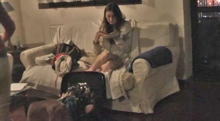 Lesbian pizza party with hot oil massage
