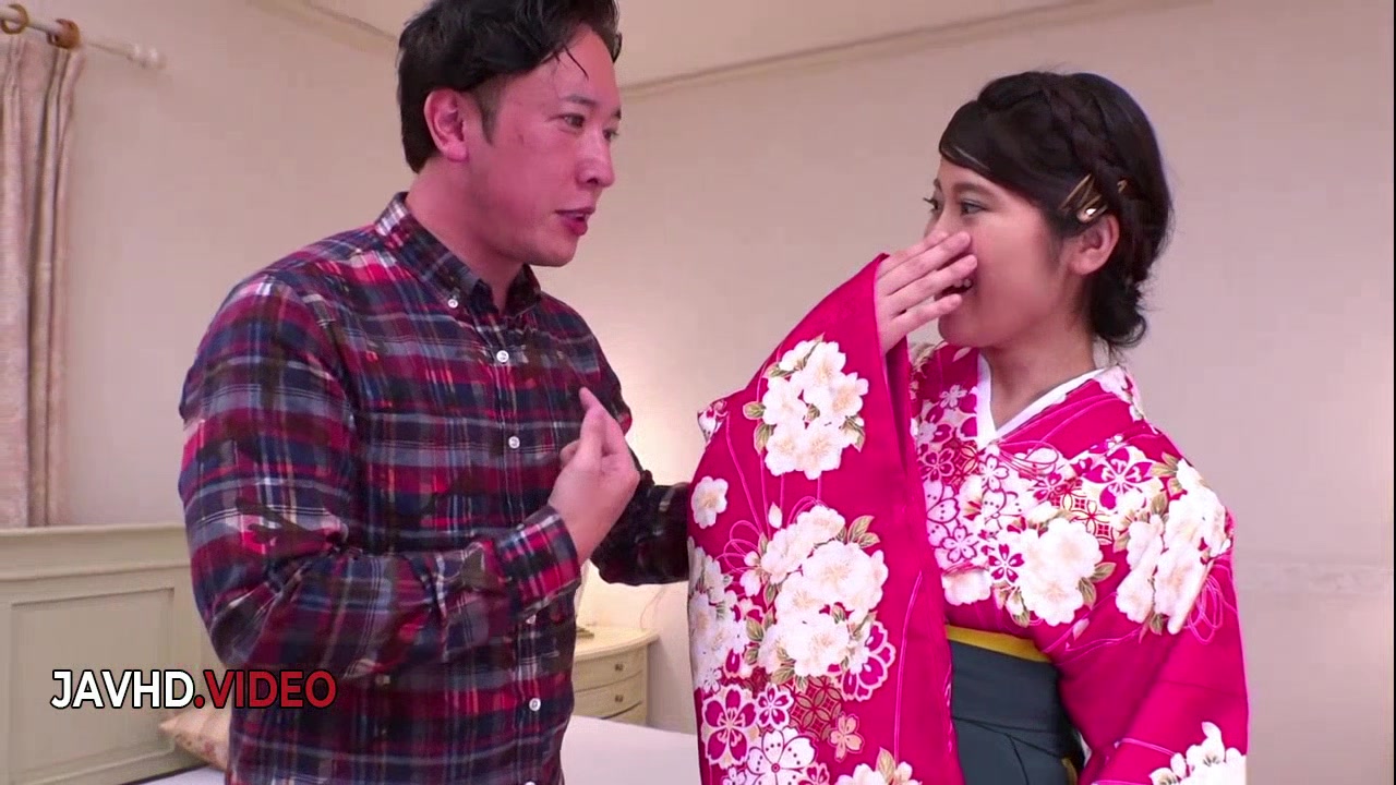 Kimono clad wife enjoys steamy night of passion