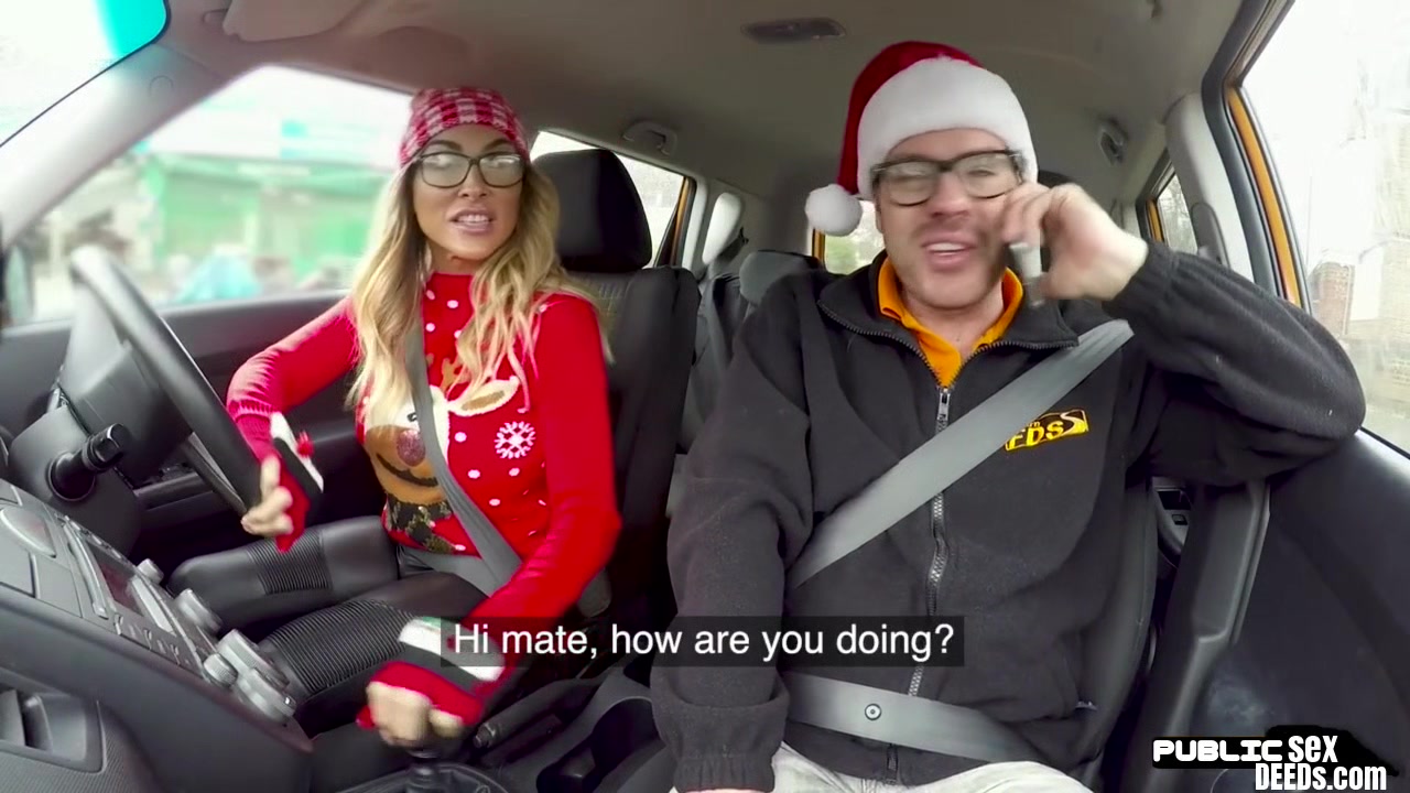 Car instructor doggy styles busty MILF in car after class