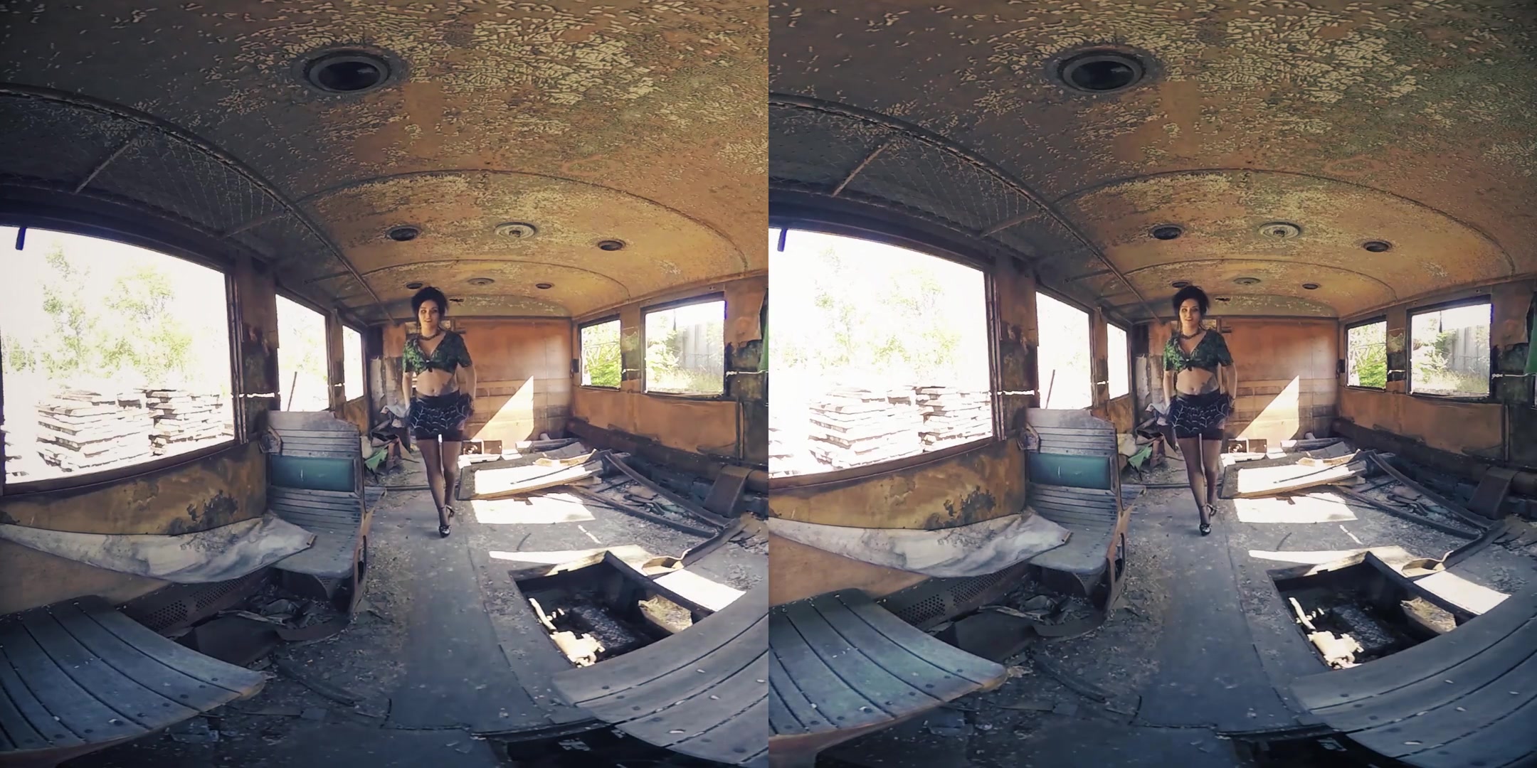 Lucia Denvile in Tatted Up Babe Gets Naked in an Abandoned House - BravoModelsMedia