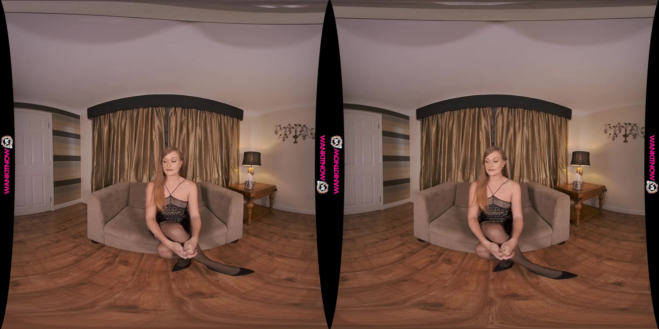 Interesting Interview - Busty Babe Solo Striptease