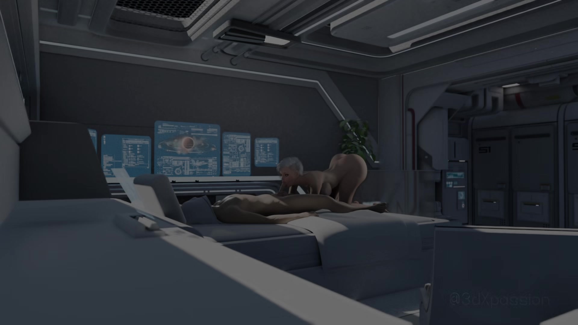 Nexus-3: In my orbit. Sexy busty blonde has best sex in a space station