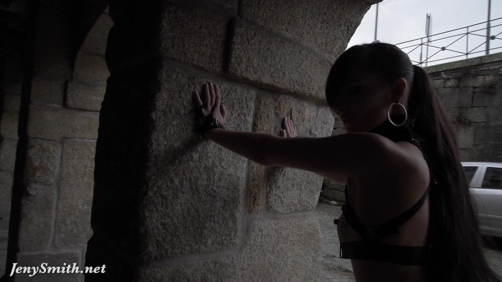 Jeny Smith - MyMokondo strap bondage in public